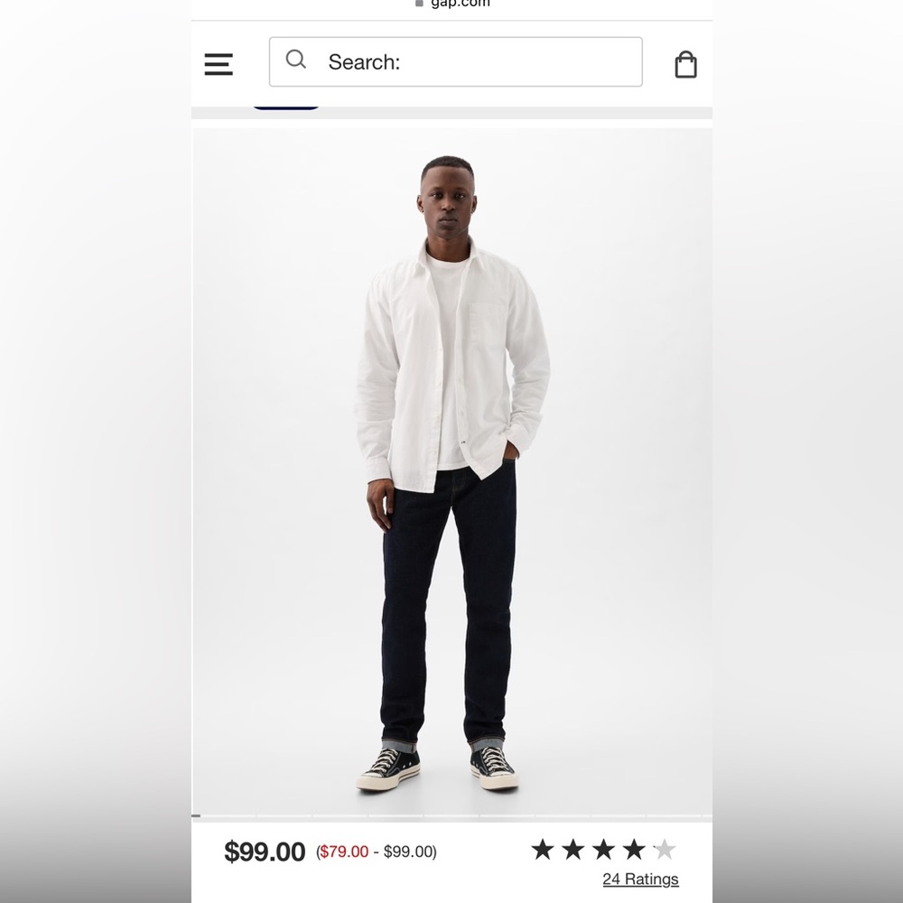 Gap Men’s Kainara Japanese Selvedge Denim Stretch - Skinny